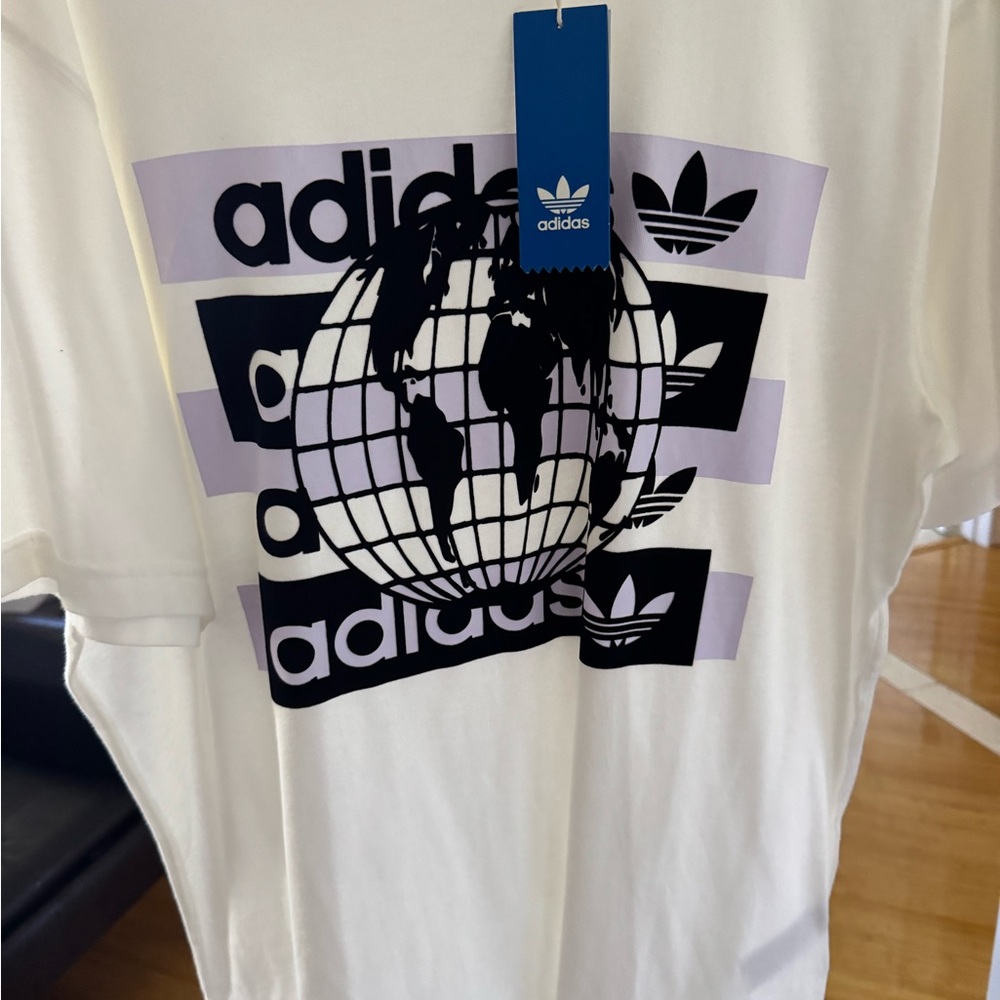 Adidas White Graphic T-Shirt